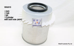 Air Filter HDA5554 Fits Hino WA910 - Wesfil