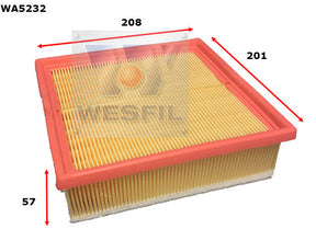 Air Filter A1656 Fits Fiat WA5232 - Wesfil