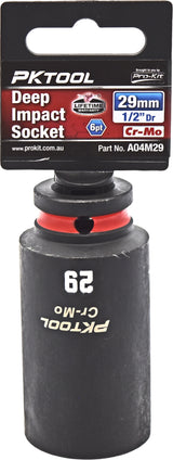 29mm 1/2″ Dr Deep Impact Socket 6pt - PKTool