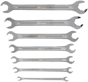 7 Piece Ultra-slim Ratcheting Open End Spanner Set - PKTool