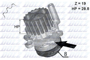 Audi Volkswagen Water Pump A224DZ - Austral | Universal Auto Spares
