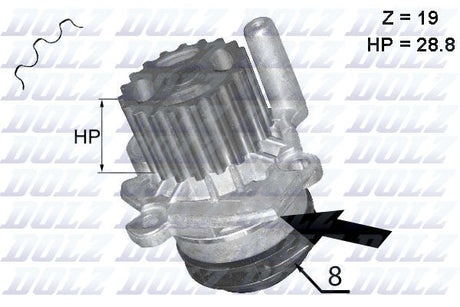 Audi Volkswagen Water Pump A224DZ - Austral | Universal Auto Spares