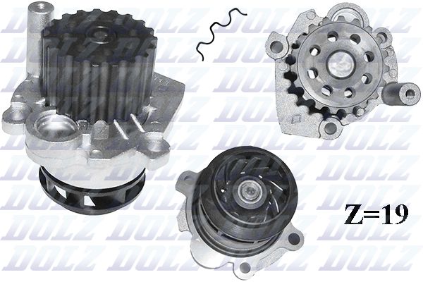 Audi Volkswagen 1.9LTDI Water Pump A249DZ - Austral | Universal Auto Spares