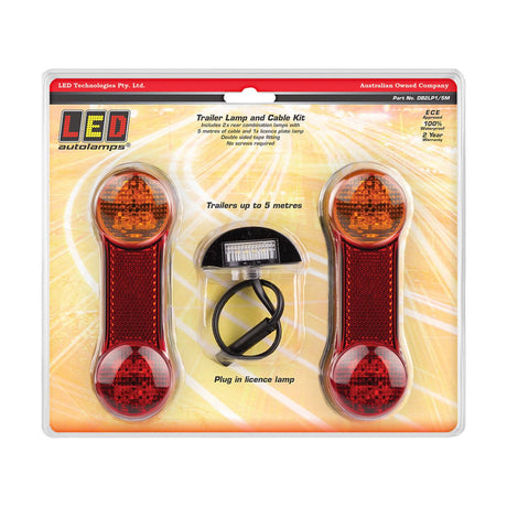 Trailer Lamp & Cable Kit Stop/Tail/Ind/Reflector Kit 1X DB - LED AutoLamps | Universal Auto Spares