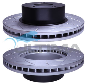 Brake Disc Rotor Front Fits Commodore VT-VZ (Uni-Slotted) Geomet Coated AAP040S - Ultima