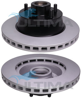 Brake Disc Rotor Front (F) Fits Falcon XB - XF Coated with Black Hat AAP107 - Ultima