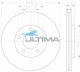 Brake Rotor Fits Chrysler Vented AAP177 - Ultima