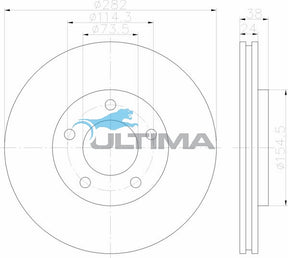 Brake Rotor Fits Chrysler Vented AAP177 - Ultima