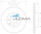 Brake Drum Front (F) Fits Accord AD, CA5 84-86 AAP196 - Ultima