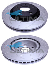 Brake Drum Front (F) Fits Commodore VE V8, Slotted Uni-Directional AAP2028S - Ultima