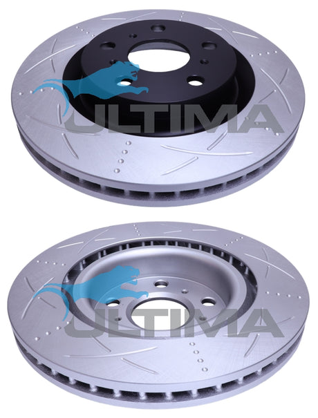 Brake Drum Front (F) Fits Commodore VE V8, Slotted Uni-Directional AAP2028S - Ultima