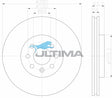 Brake Drum Front (F) Fits Combo XC 11/04 - 06/08 AAP2036 - Ultima