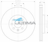 Brake Drum Front (F) Fits Combo XC 11/04 - 06/08 AAP2036 - Ultima