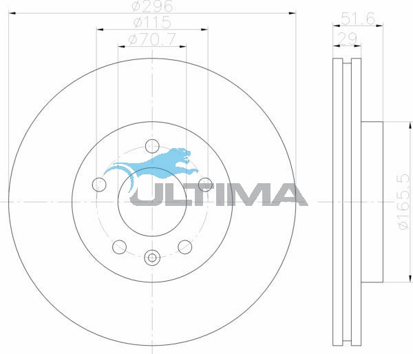 Brake Disc Rotor (F) Fits Holden Captiva 06-14 AAP2040 - Ultima