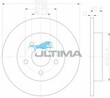Brake Drum Rear (R) Fits Focus LS, LT AAP2119 - Ultima