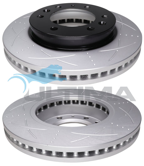 Brake Drum Front (F) Fits BLK UNI-SLOTTED Ford Ranger PX 09/11-ON. Mazda BT-50 UN/UP GEOMET AAP2132S - Ultima