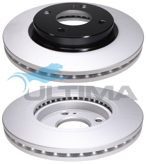 Brake Disc Rotor (Front) Fits Ford Fiesta WT 1/09 On, Centre Hole 63.5MM, 108mm PCD, Geomet Coated AAP2162 - Ultima