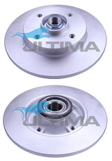 Brake Disc Rotor Rear Fits PEUGEOT 207,307 2005-2010 - Citroen C3/C4 249mm 30mm axle AAP2181 - Ultima