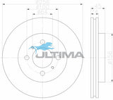 Brake Disc Rotor Fits USE AAP414 AAP2200 - Ultima
