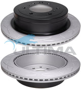 Brake Disc Rotor Rear UNI-SLOTTED Fits MITSUBISHI PAJERO NS-NW 10/06 - ON AAP2219S - Ultima