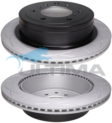 Brake Disc Rotor Rear UNI-SLOTTED Fits MITSUBISHI PAJERO NS-NW 10/06 - ON AAP2219S - Ultima