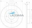 Brake Disc Rotor Rear Fits MITSUBISHI COLT RG RZ 250MM OD AAP2227 - Ultima