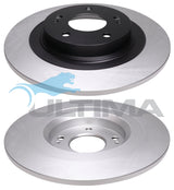 Brake Disc Rotor (R) Fits Mitsubishi ASX 7/10 On, Outlander 10/2012-On, Peugeot 4008 2012-On, Mitsubishi Eclipse Cross 2017 On AAP2237 - Ultima