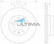 Brake Disc Rotor Rear Fits VW TRANSPORTER T5 4/03 ON GEOMET COATED AAP2247 - Ultima