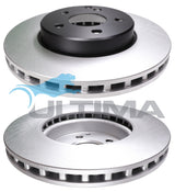 Brake Disc Rotor Front Fits MERCEDES BENZ E CLASS 200, 240, 270, 280 320 03/02-ON GEOMET COATED AAP2258 - Ultima