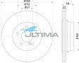 Brake Disc Rotor Rear Fits MERC BENZ E CLASS W211 03/03 ON 300MM GEOMAT COATED AAP2259 - Ultima