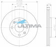 Brake Disc Rotor Front Fits PEUGEOT 206 307 1.4L GEOMET COATED AAP2274 - Ultima