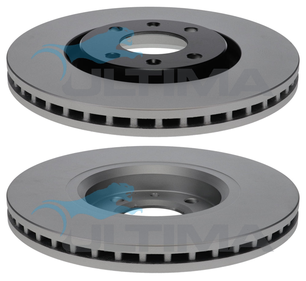 Brake Disc Rotor Front Fits PEUGEOT 307 283mm diameter, CITROEN C4 1.6 05-ON GEOMET COATED AAP2275 - Ultima