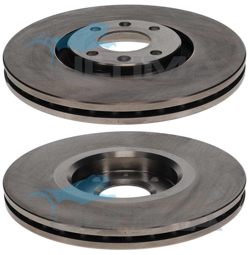 Brake Disc Rotor Front Fits CITROEN C4 1.6, 2.0L 2004 on, PEUGEOT 207 1.6L, 307, 308 2.0L 302mm OD GEOMET COATED AAP2276 - Ultima
