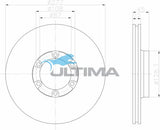 Brake Disc Rotor Front Fits L300 SF, SG, SH 4X4 AAP229 - Ultima