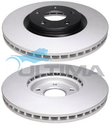 Brake Disc Rotor (Front) Fits Nissan Dualis 12/07 On 320mm, Renault Koleos GEOMET Coated AAP2329 - Ultima