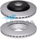 Brake Disc Rotor (Front) Fits Nissan Juke, Pulsar 3/2014 On, GEOMET Coated Rotor 280mm AAP2335 - Ultima