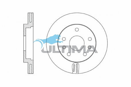 Brake Disc Rotor Front Fits RENAULT MEGANE 2011 ON GEOMET AAP2365 - Ultima