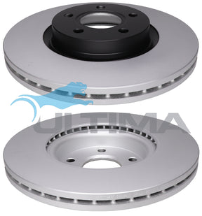 Brake Disc Rotor (Front) Fits Ford Focus LW, Volvo S40, V50 16" Wheel Kuga TF GEOMET Coated AAP2380 - Ultima