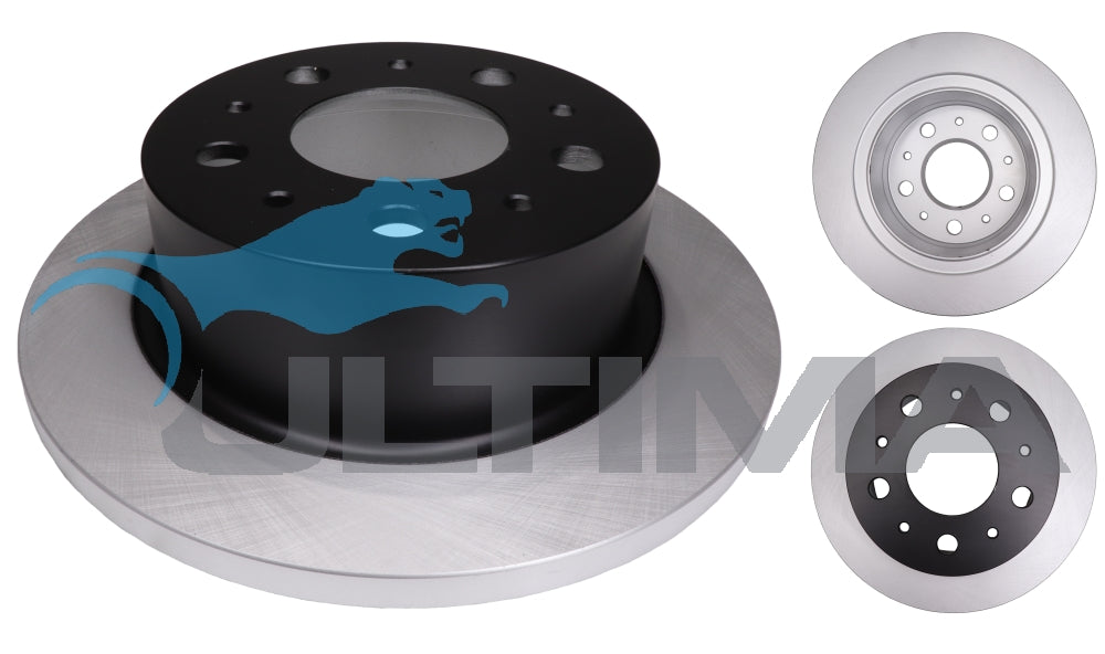 Brake Disc Rotor Rear Fits FIAT DUCATO 2007-ON GEOMET COATED +BLK HAT 2TON VANS AAP2403 - Ultima