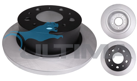 Brake Disc Rotor Rear Fits FIAT DUCATO 2007-ON GEOMET COATED +BLK HAT 2TON VANS AAP2403 - Ultima