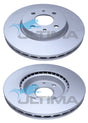 Brake Disc Rotor Front Fits FIAT 500 PANDA, ALFA MITO GEOMAT COATED. VENTED AAP2404 - Ultima