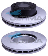 Brake Disc Rotor Front Fits FIAT DUCATO 2007-ON GEOMET COATED 1.6TON VANS STEEL WHEELS 280mm AAP2406 - Ultima