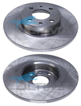 Brake Disc Rotor Front Fits FIAT 500 TWIN AIR 0.9lt, 1.2L 2008-2010 SOLID ROTOR AAP2407 - Ultima