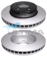 Brake Disc Rotor Front Fits DODGE NITRO 302MM OD GEO COAT AAP2424 - Ultima