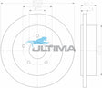 Brake Disc Rotor Rear Fits JEEP COMMANDER 06-, GRAND CHEROKEE 05- AAP2531 - Ultima