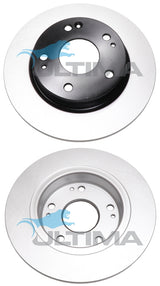 Brake Disc Rotor (R) Fits Honda Civic FC-FK Rear Rotor Geomat + Black Hat AAP2541 - Ultima