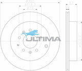 Brake Disc Rotor Rear Fits MAZDA CX-7 2006- ON AAP2563 - Ultima