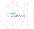 Brake Disc Rotor Rear Fits SUZUKI SWIFT EZ 2/05- AAP2587 - Ultima