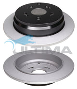 Brake Disc Rotor Rear Fits Honda Civic FK Auto 12-15 AAP2613 - Ultima