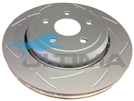 Brake Disc Rotor Rear Fits Jeep Grand Cherokee R/H SRT 8 10/2012 ON REAR ROTOR GEOMET COATED /Slotted AAP2633SR - Ultima